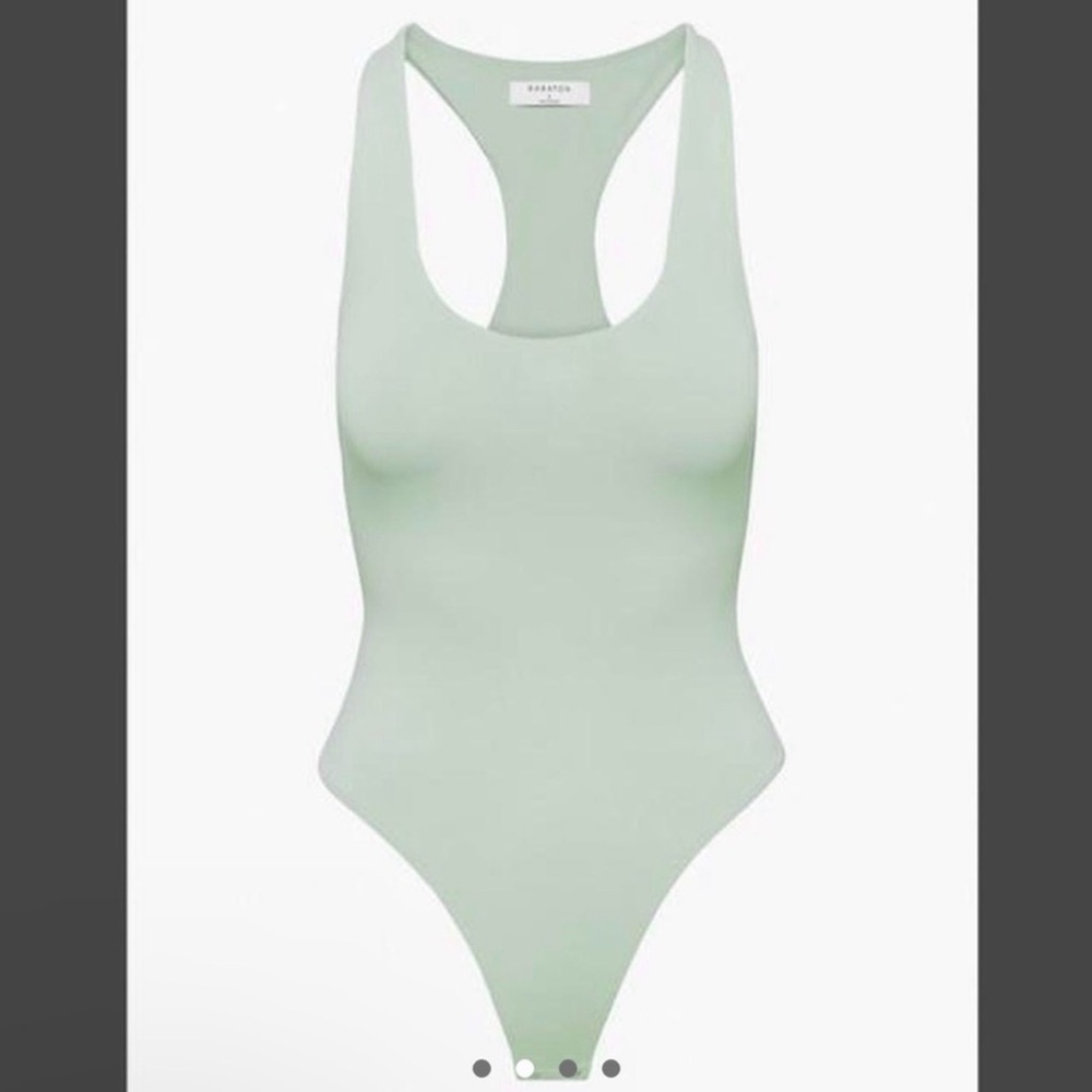 NWT! Babaton Aritzia Dusky Green Contour Racer Bodysuit Size 2XL